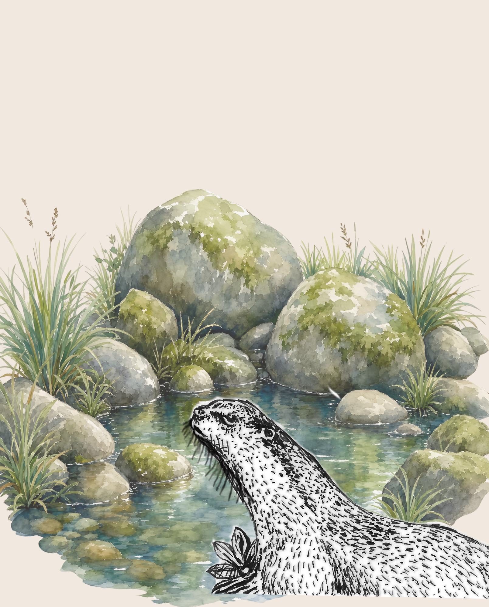 Nitida Cape Clawless Otter label illustration